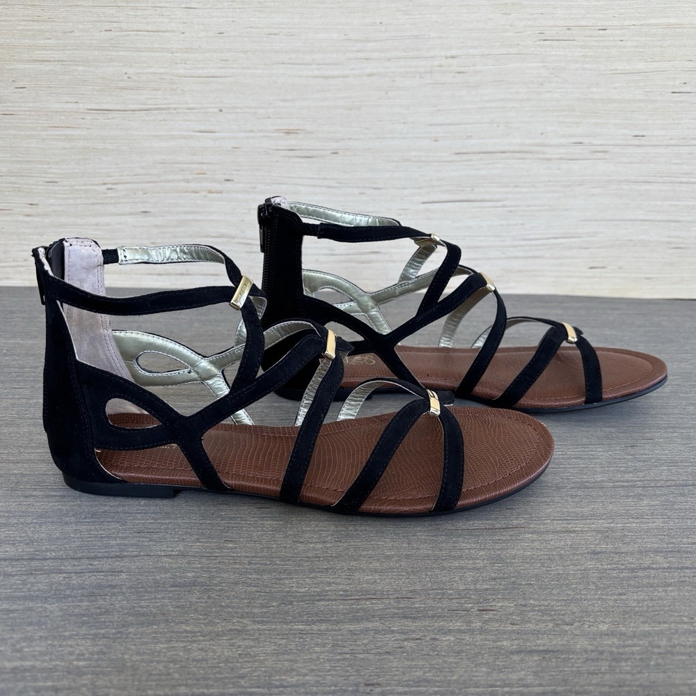 NEW Carlos By Carlos Santana Women's Sz 8 Black Emma Flat Sandals Shoes - Picture 4 of 16